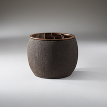 Mi storage pottery tank Chinese style modern simple storage storage black walnut art pottery furniture
