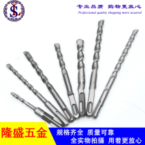 Longer impact drill bit two pit two groove round shank electric hammer drill bit four pit square shank drill bit 10*500-16*500