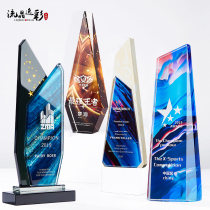 Crystal trophy custom medals custom-made love license brand honor new creative color printing engraving excellent staff