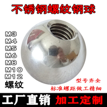 Stainless steel with tooth screw thread steel ball M8M10 threaded ball tapping steel ball nut ball head 15mm20 30 40 50