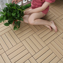 Outdoor eco-wood balcony terrace garden anticorrosive wood waterproof floor courtyard bathroom self-paved splicing thickened floor