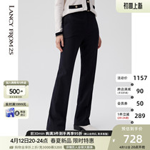 Lanzy 2022 Spring new business casual micro-laser-high waist straight cylinder wool Western suit pants children