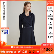 Langzi temperament light mature celebrity dress female autumn and winter New Business wear Hepburn style suit dress