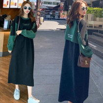 Pregnant women autumn dress set fashion 2021 New Net red winter dress dress Spring Autumn
