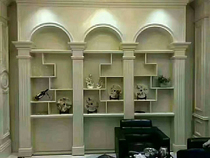 Factory direct TV background wall European living room full body granite marble Roman column stone wine cabinet series