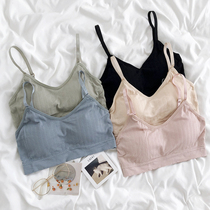 RENA Candy color girl with chest pad suspender vest base Solid color bandeau underwear sports beauty back bra