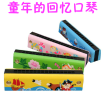 Early education AIDS educational toys childrens wooden baby harmonica Orff playing small musical instruments music mouth organ