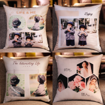 diy double-sided printed photo pillow custom to map custom real cushion homemade pillow couple birthday gift