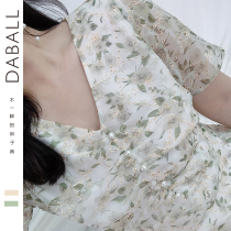 Ball Home New Pint Tennis Red High-end Method Pro-Daughter Dress Foreign Air Summer Embroidered Princess Big Code Dress Dress
