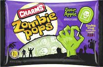 Charms Halloween Sour Apple Zombie Pops 9 35 Ounce