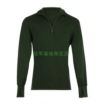 French Army public hair ullfrotte army green wool warm sweater sweater density 200GR square meters