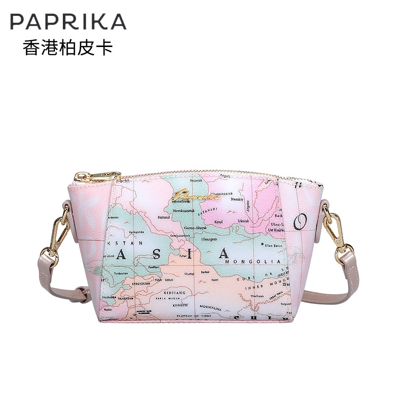 PAPRIKA/Papika Map Dumpling Bag Slant Bag New Mini Printed Single Shoulder Slant Bag
