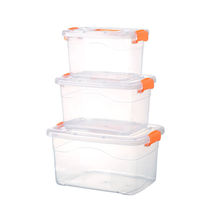 Portable transparent storage box plastic storage box toy finishing box food storage box desktop plastic box plastic bucket