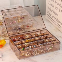 Gefei dormitory earrings earrings jewelry storage box ear clips induction sorting box multi-grid drill box drawer jewelry box
