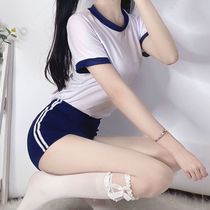 Japanese gymnastics uniform female fat thin pure desire College school sister split swimsuit girl sports suit