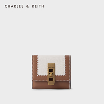 CHARLES & KEITH female CK6-10770489 ladies quilted stitching stitching design short wallet mini bag