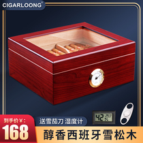 Cuba imported large capacity cedar wood cigar box moisturizer cigar box solid wood moisturizing and humidity cigar box