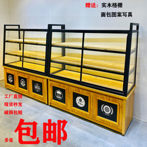 Bakery Cake Shop mian bao ju zhong dao ju sideboard cabinet bian dao ju glass sliding door showcase push-pull shelf