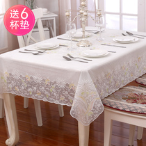 Tablecloth pastoral waterproof anti-hot and oil-proof disposable plastic rectangular pvc tablecloth tablecloth modern and simple