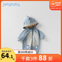 Baby jumpsuit early autumn male newborn Autumn dinosaur Autumn clothes Autumn baby clothes spring and autumn