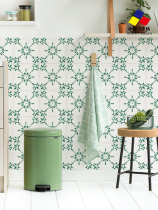 Nordic small fresh green net red small tiles 30×30 bathroom kitchen balcony non-slip floor tiles Bathroom wall tiles