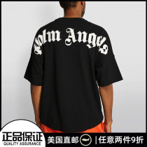 (official net spot) PALM ANGELS Summer behind letter logo printed loose short sleeve T-shirt bat sleeve