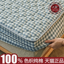 Good quality cotton washed cotton fitted sheet Single piece padded bed cover thickened bedspread Simmons mattress protective cover Non-slip