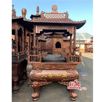 Temple cast iron incense burner Ancestral Hall cemetery rectangular four-Dragon column incense burner Buddhism Buddha incense Buddha incense burner