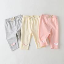 Female treasure leggings with skirt summer thin trousers spring and autumn small wings out spring and autumn baby girl pants