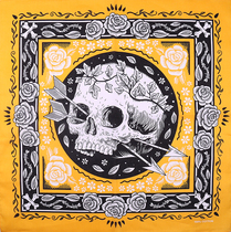Skull was shot with an arrow Hip-hop square towel Hip-hop dance headscarf pure cotton men and women Baotou belt personality bicycle sports hairband