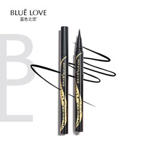 Blue love liquid eyeliner female waterproof sweatproof no stain no decolorization long-lasting beginner eyeliner Brown