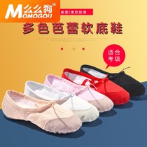 Dance shoes womens soft bottom practice body yoga Chinese ballet male red dance adult young children cat claw shoes