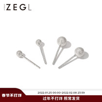 ZENGLIU999 sterling silver earrings women's silver earrings 2021 new tide simple small earrings ear holes ear sticks