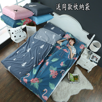 Travel hotel dirty sleeping bag skin-friendly portable single double tourist hotel anti-dirty quilt cover sheets Korean cotton light