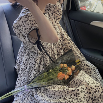 Small fresh maternity dress summer suit long dress Floral senior maternity summer dress summer top Spicy mom
