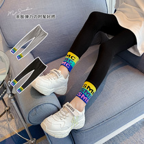 2022 Spring CUHK girls underpants children long pants letters girl child clothing elastic tight pants to wear foreign air