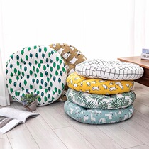 Cotton linen Japanese futon beauty arm cushion thickened fabric round balcony bay window tatami window sill floor cushion