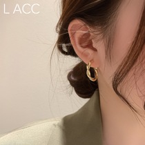South Korea East Gate Twist Earring Simple Silver Needle Earrings 2021 New Earrings Advanced Temperament Female Ear