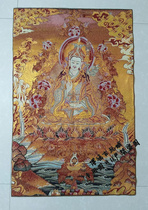 Tibetan Thangka Buddha silk embroidery Nepal mural Lotus Master Thangka embroidery Gold silk embroidery