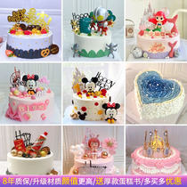 Internet celebrity cake model simulation 2023 new creative cartoon plastic birthday cake window display sample customization