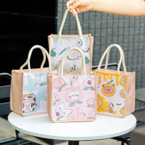 Day Series Small Freshening Large Capacity Cloth Bags Small Red Books Ins Suitcases Bags Students Lunch Box Bags Portable Cartoon Canvas