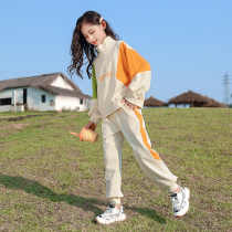 Girls sports suit 2022 new CUHK Fairy Ocean Gas Nets Red Spring Autumn Children Spring Clothes Casual Wear and Clothing Two sets