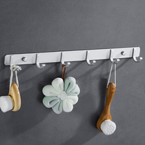 Space aluminum hook non-perforated door rear wardrobe a long line of strong adhesive hook household kitchen row hook load
