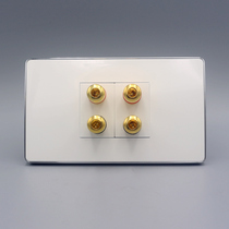 Two speaker socket panel Type 120 audio socket Wall panel Multimedia audio audio socket