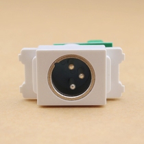 120 male cannon module Cannon welding-free three-core microphone module XLR panel to plug module