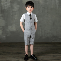 Childrens suit suit summer boys small suit handsome one year old flower girl dress model catwalk piano performance suit
