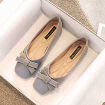 Single shoes women summer 2021 new shallow boat shoes flat womens shoes small size 33 34 soft bottom size ladyshoes 41 43