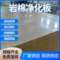 Rock wool insulation board heat insulation purification board exterior wall composite sound insulation sandwich panel 50mm roof color steel wall fireproof board