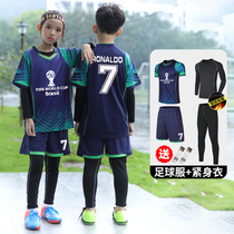 Autumn and Winter children Football suit four sets of parent-child Jersey priming kindergarten primary and middle school students in training were