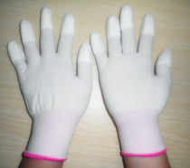 Glove labor insurance non-slip wear-resistant PU paint glue anti-static nylon thin model 13-pin working breathable men and women